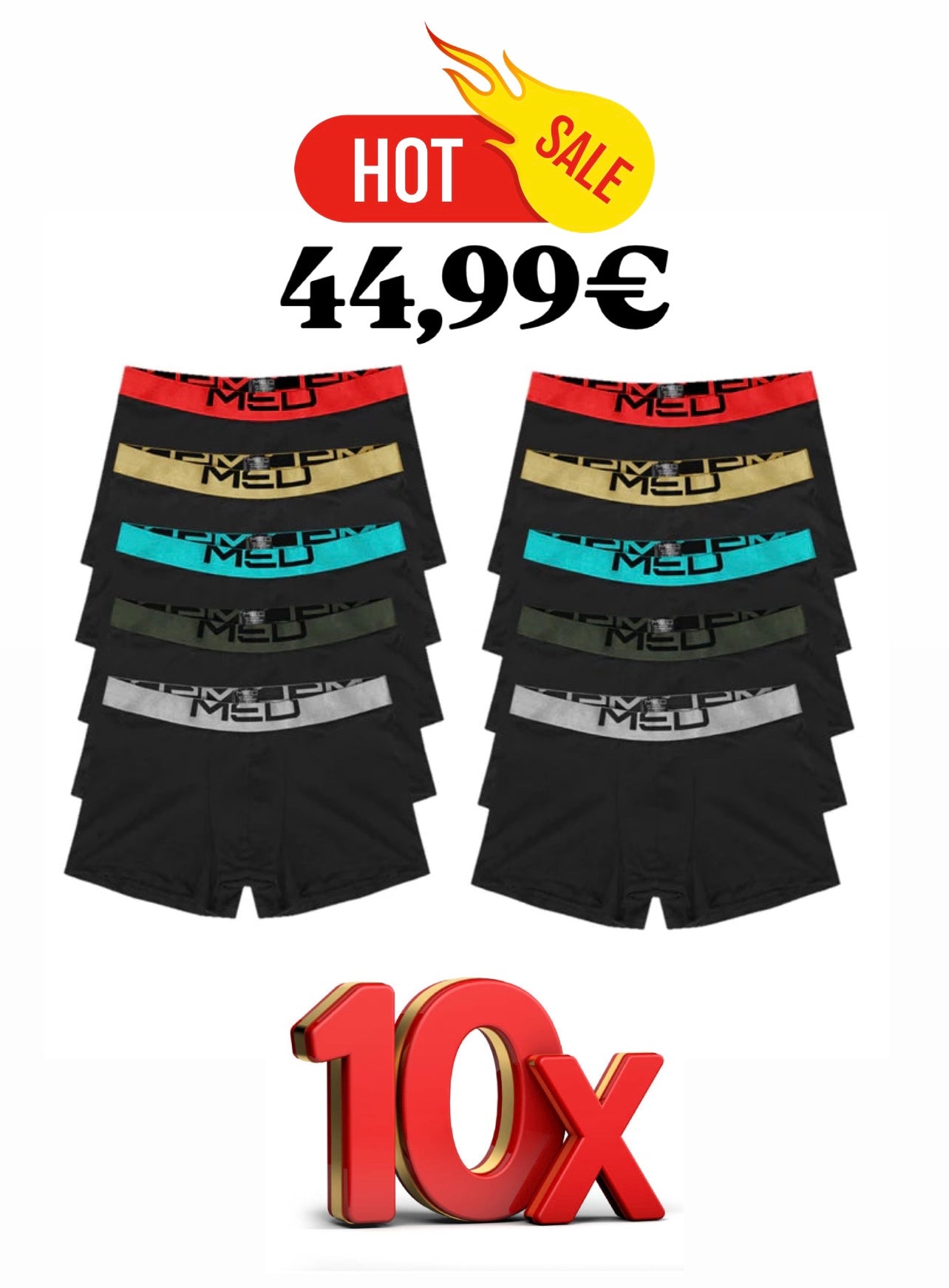 Med Roy Boxers Πακέτο 10 Τεμαχίων